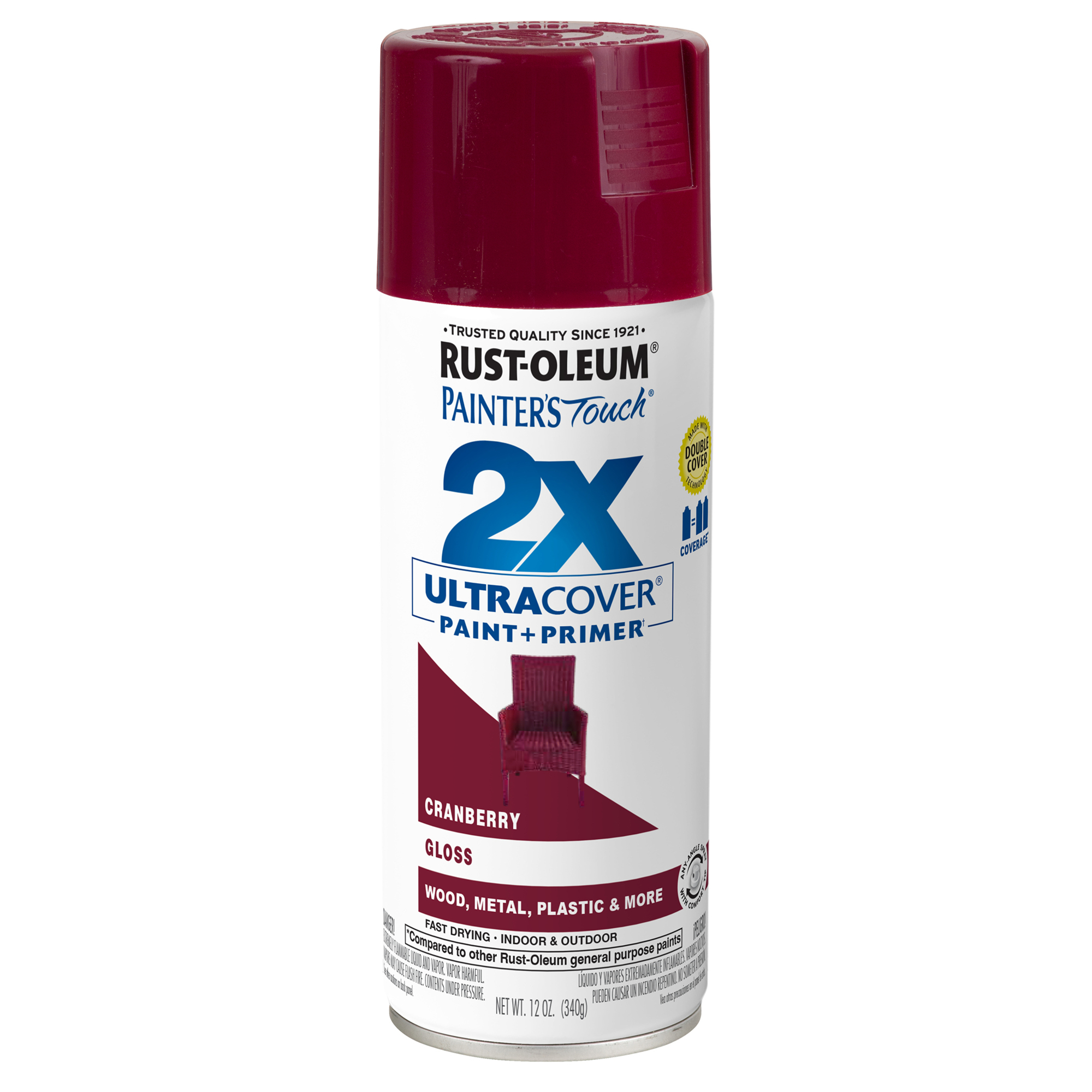 Rust-Oleum Painter's Touch 2X Spray Paint - 12 Oz., Gloss Cranberry, 6 Pk, Model# 334051DS